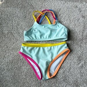 Toddler Girls Colorful Bikini Bathing Suit Swimsuit 2 Piece set, size 3T